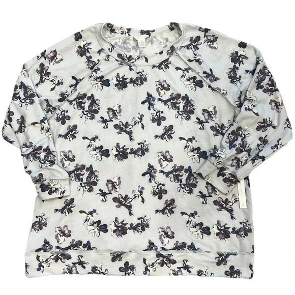 Caslon Floral Purple Pullover Sweater XXL - Picture 1 of 3